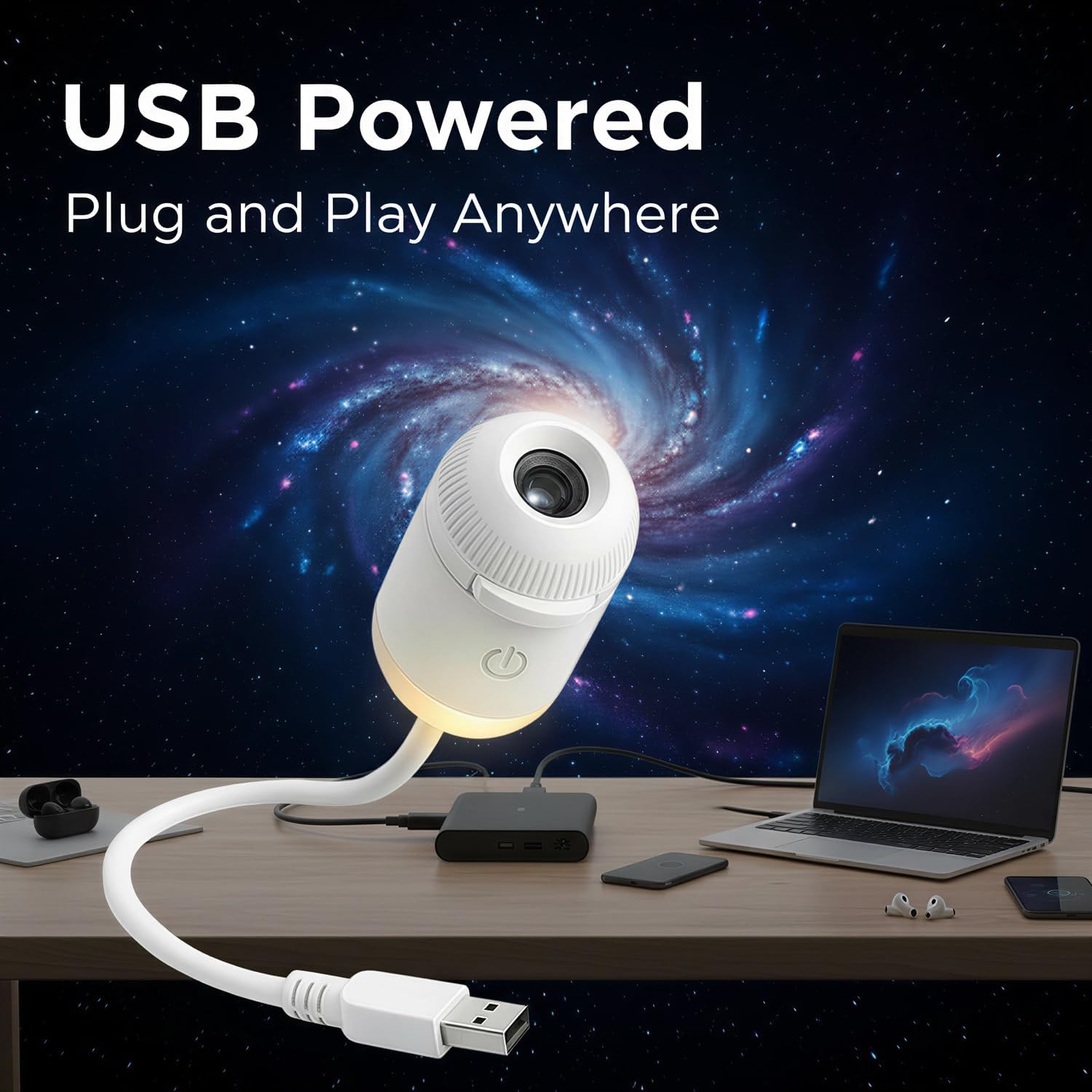 Planetarium Projector Home - Projecteur Galaxie Veilleuse, Projecteur d'étoiles USB