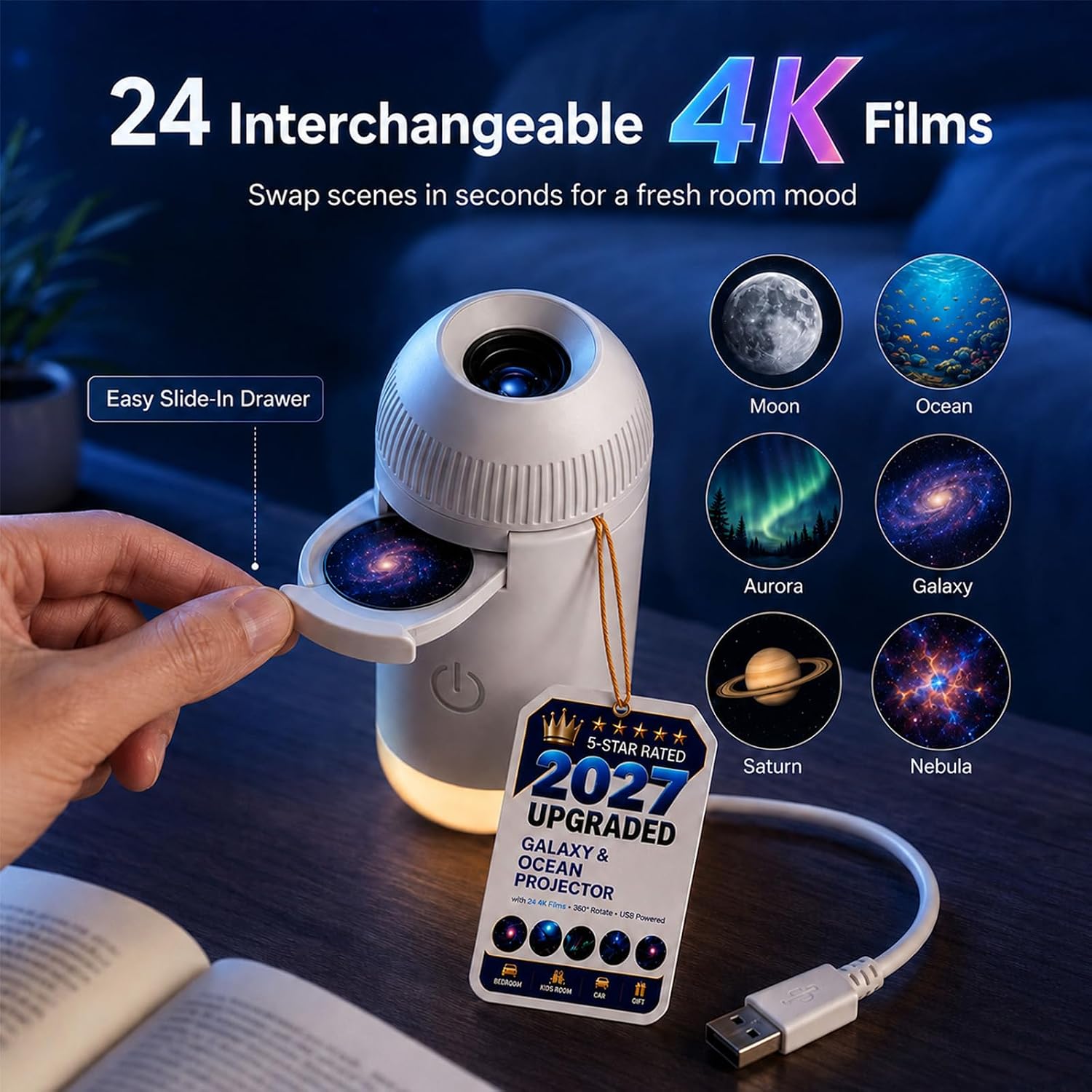 Projecteur USB TINSOL Ciel Éto - Planetarium Projector Home avis et prix